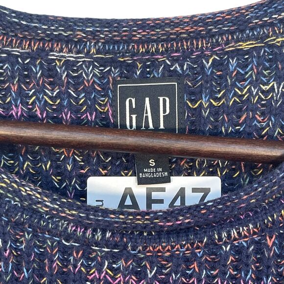 Gap Pullover Sweater Women Size S Blue Relaxed Rollneck Shaker Drop-Shoulder - Picture 2 of 12